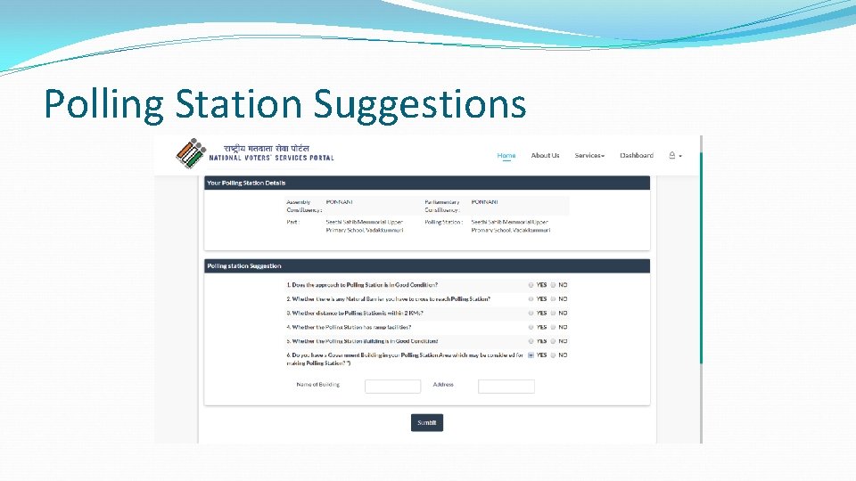 Polling Station Suggestions 