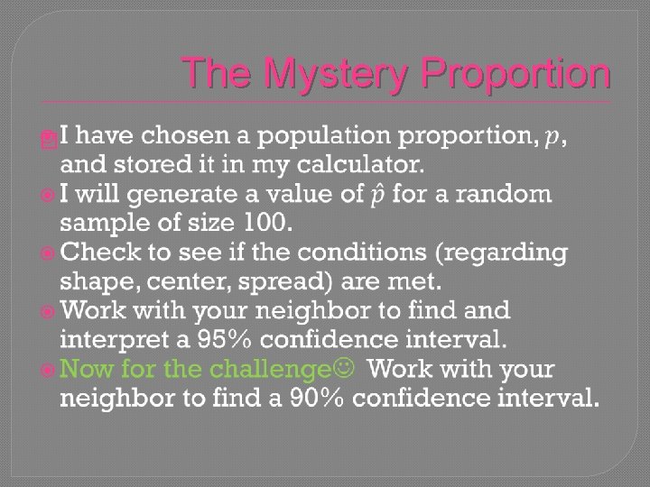 The Mystery Proportion � 