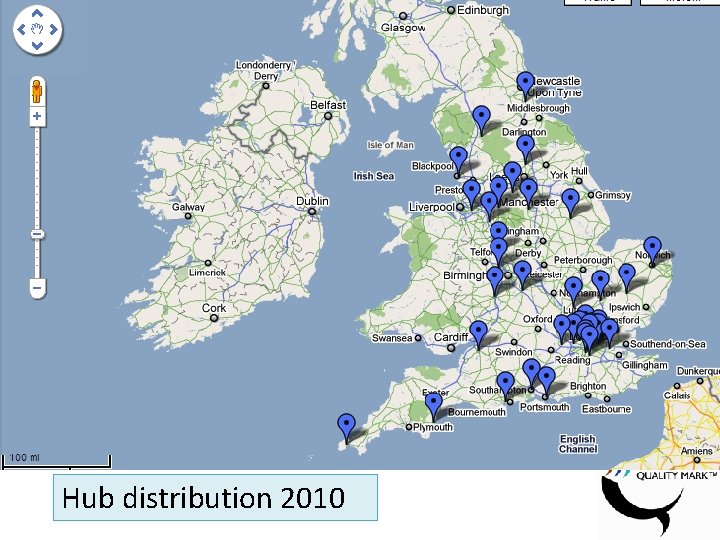 Hub distribution 2010 