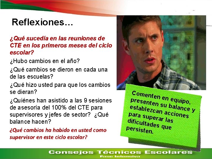 Reflexiones… ¿Qué sucedía en las reuniones de CTE en los primeros meses del ciclo