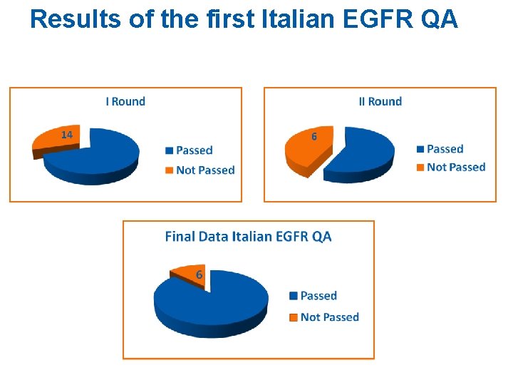 Results of the first Italian EGFR QA 