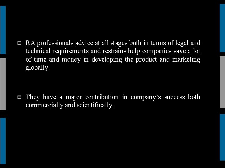 p RA professionals advice at all stages both in terms of legal and technical