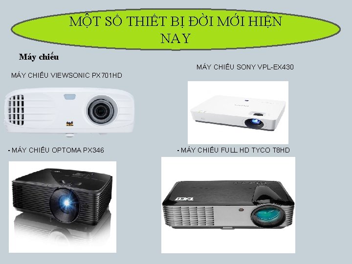 MỘT SỐ THIẾT BỊ ĐỜI MỚI HIỆN NAY Máy chiếu MÁY CHIẾU SONY VPL-EX