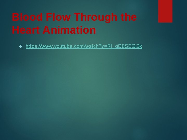 Blood Flow Through the Heart Animation https: //www. youtube. com/watch? v=Rj_q. D 0 SEGGk