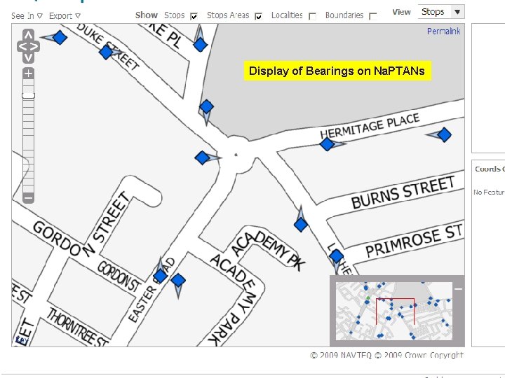 Display of Bearings on Na. PTANs 