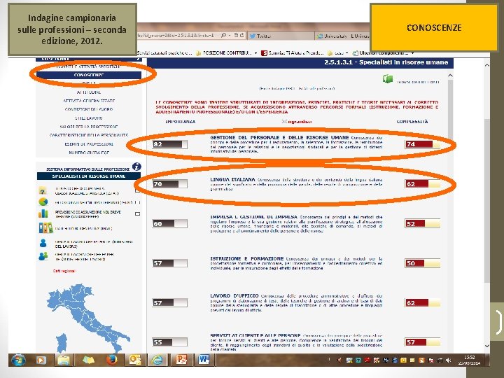 Indagine campionaria sulle professioni – seconda edizione, 2012. CONOSCENZE 26 