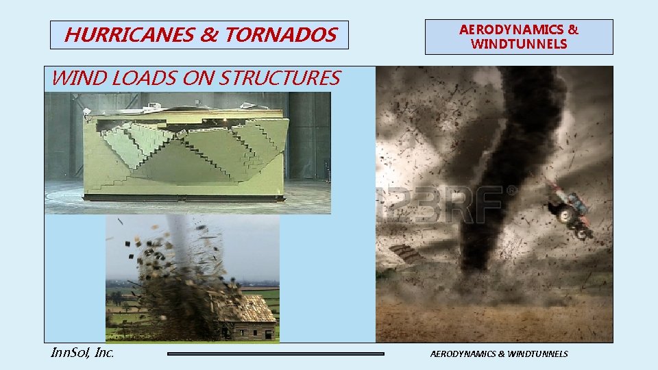 HURRICANES & TORNADOS AERODYNAMICS & WINDTUNNELS WIND LOADS ON STRUCTURES Inn. Sol, Inc. AERODYNAMICS