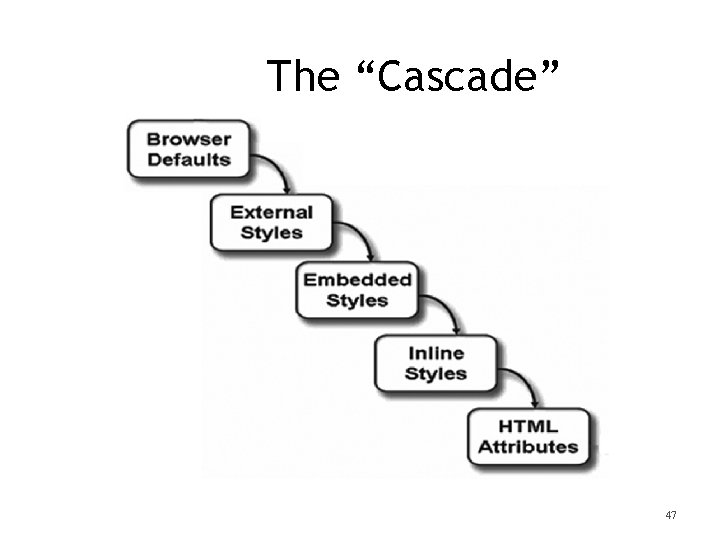 The “Cascade” 47 The “Cascade” 47
