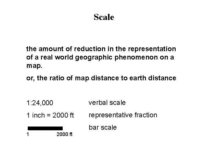 Scale the amount of reduction in the representation of a real world geographic phenomenon