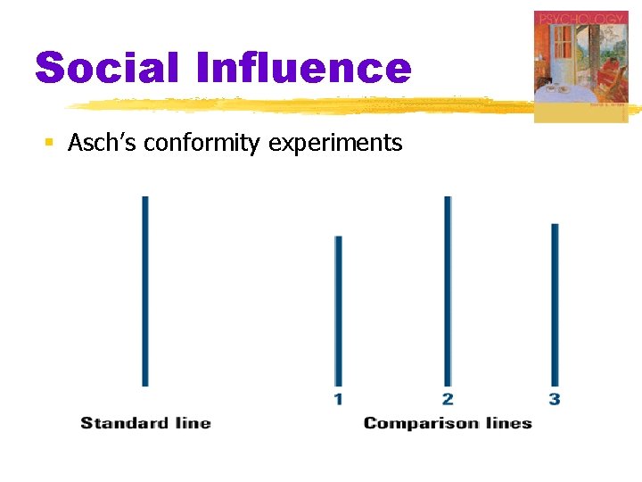 Social Influence § Asch’s conformity experiments 