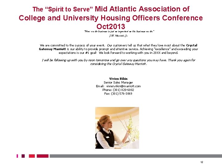 The “Spirit to Serve” Mid Atlantic Association of College and University Housing Officers Conference