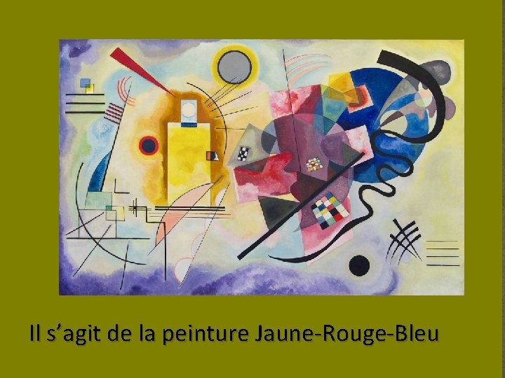 Il s’agit de la peinture Jaune-Rouge-Bleu 