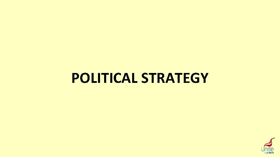 POLITICAL STRATEGY 