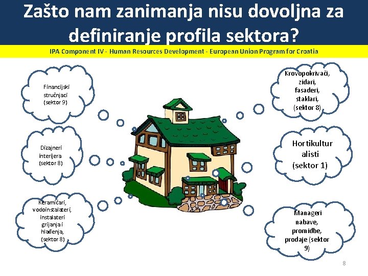 Zašto nam zanimanja nisu dovoljna za definiranje profila sektora? IPA Component IV - Human