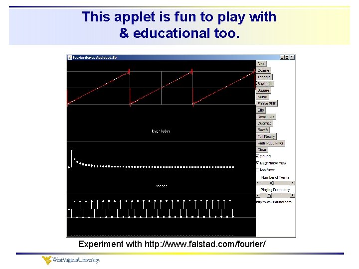 This applet is fun to play with & educational too. Experiment with http: //www.