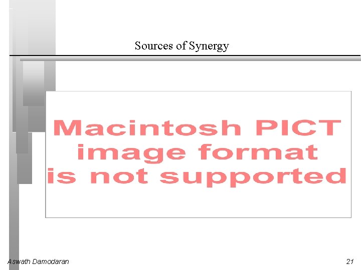 Sources of Synergy Aswath Damodaran 21 