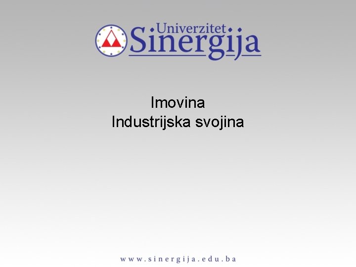 Imovina Industrijska svojina 