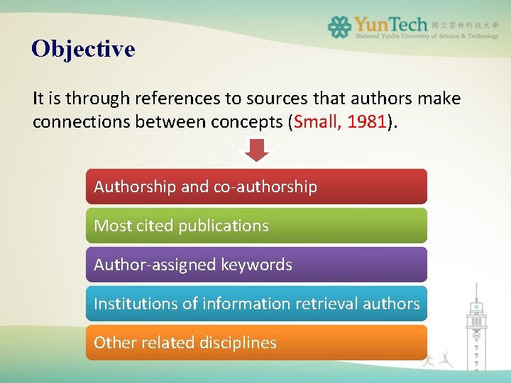 Objective It is through references to sources that authors make connections between concepts (Small,