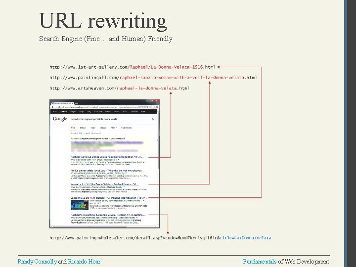 URL rewriting Search Engine (Fine… and Human) Friendly Randy Connolly and Ricardo Hoar Fundamentals