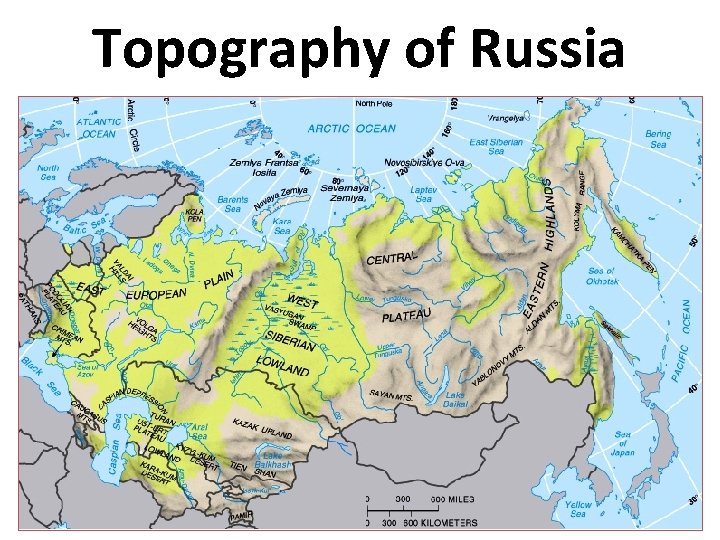 Topography of Russia 