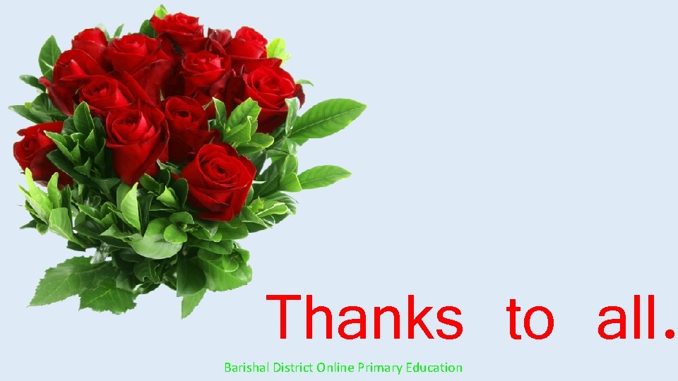 Thanks to all. Barishal District Online Primary Education 