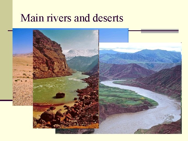 Main rivers and deserts 