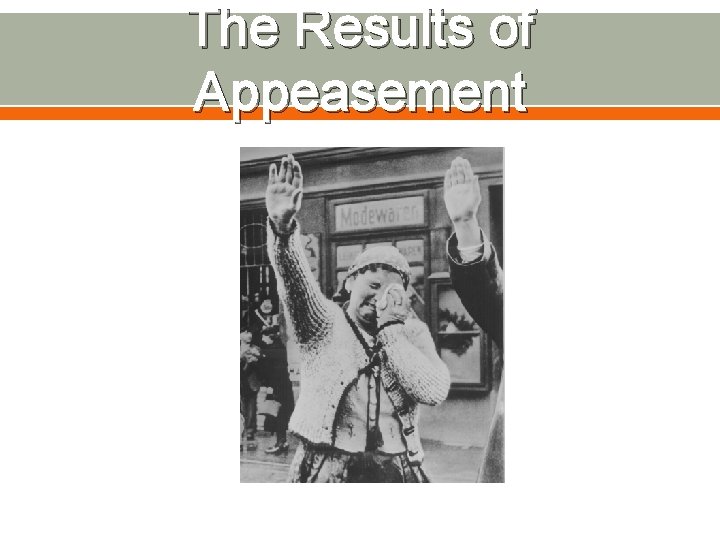 The Results of Appeasement 
