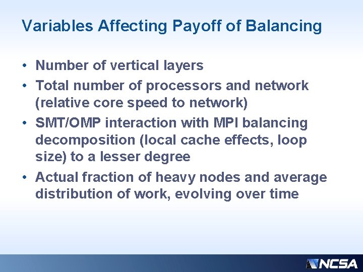 Variables Affecting Payoff of Balancing • Number of vertical layers • Total number of Variables Affecting Payoff of Balancing • Number of vertical layers • Total number of