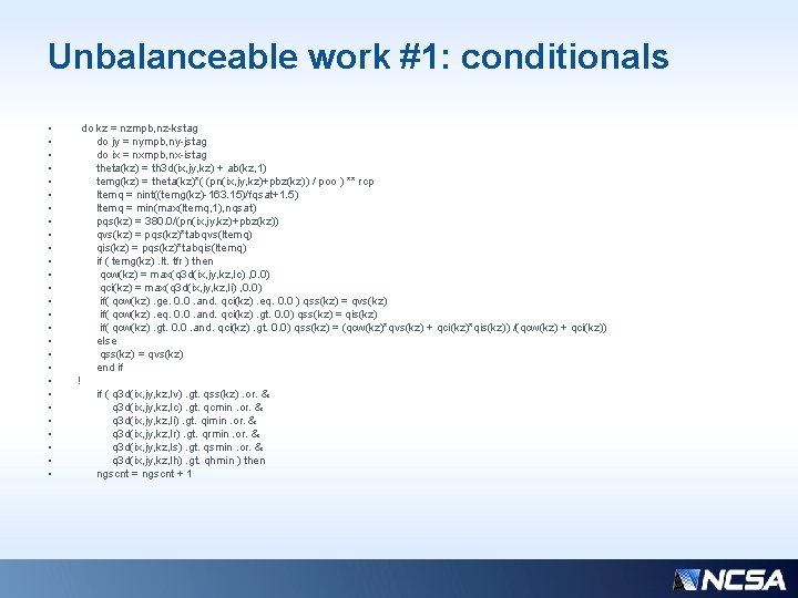 Unbalanceable work #1: conditionals • • • • • • • do kz = Unbalanceable work #1: conditionals • • • • • • • do kz =