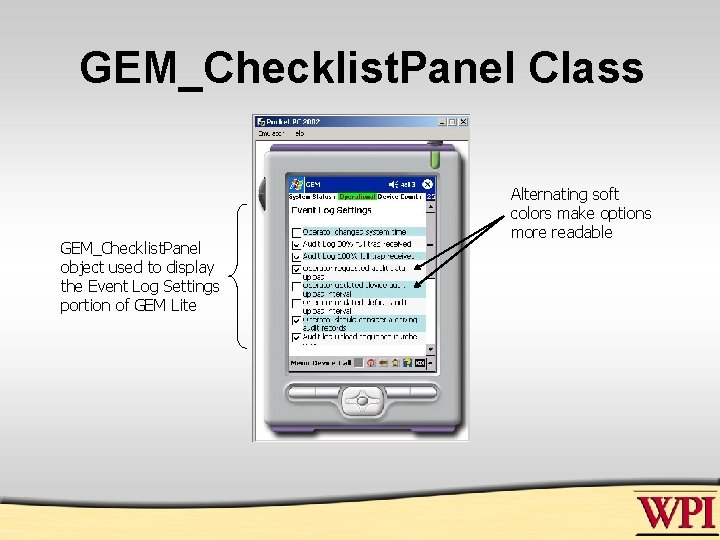 GUI Design for GEM Lite on a Pocket