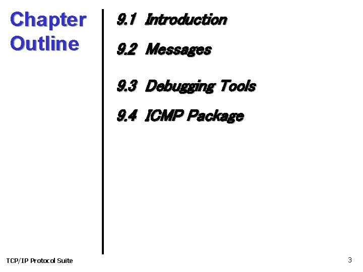 Chapter Outline 9. 1 Introduction 9. 2 Messages 9. 3 Debugging Tools 9. 4