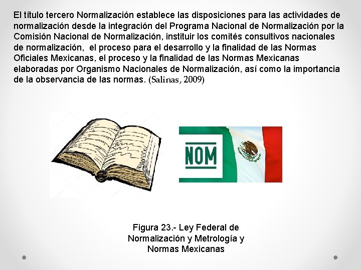 El título tercero Normalización establece las disposiciones para las actividades de normalización desde la