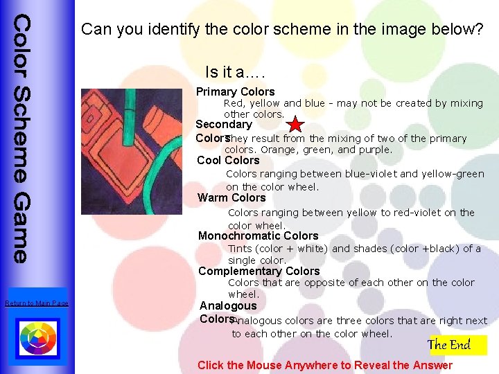Can you identify the color scheme in the image below? Is it a…. Primary