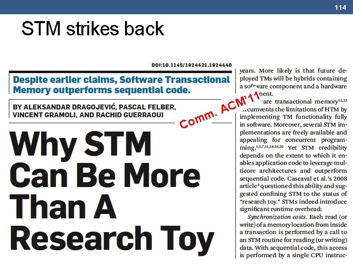 114 STM strikes back m m o C ’ 11 M. AC 