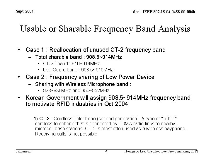 Sept. 2004 doc. : IEEE 802. 15 -04 -0458 -00 -004 b Usable or