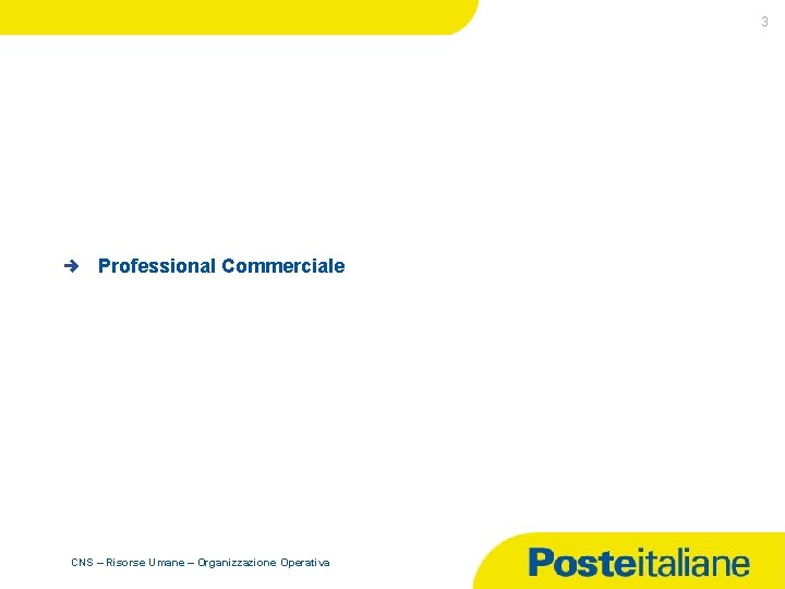 3 Professional Commerciale CNS – Risorse Umane – Organizzazione Operativa 9/14/2021 