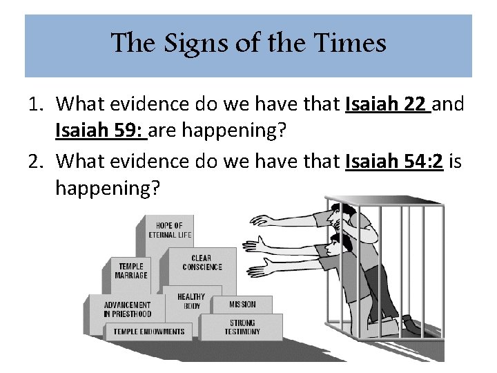 The Signs of the Times 1. What evidence do we have that Isaiah 22