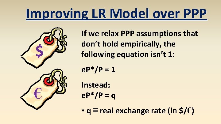 Improving LR Model over PPP $ If we relax PPP assumptions that don’t hold