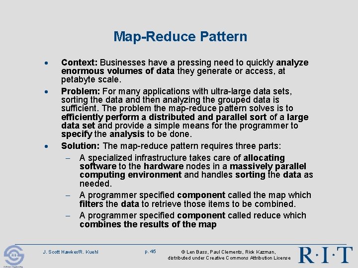 Map-Reduce Pattern · · · Context: Businesses have a pressing need to quickly analyze Map-Reduce Pattern · · · Context: Businesses have a pressing need to quickly analyze