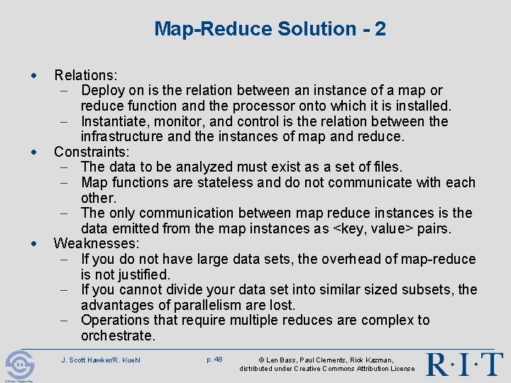 Map-Reduce Solution - 2 · · · Relations: - Deploy on is the relation Map-Reduce Solution - 2 · · · Relations: - Deploy on is the relation