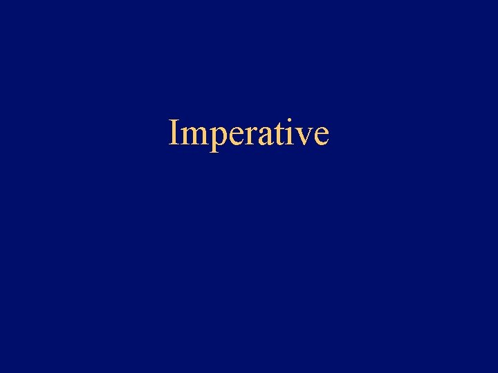 Imperative 