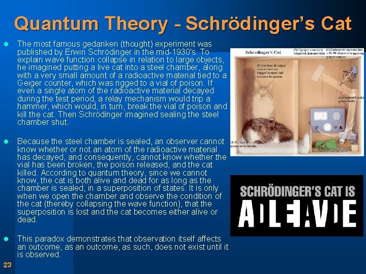Quantum Theory - Schrödinger’s Cat l The most famous gedanken (thought) experiment was published