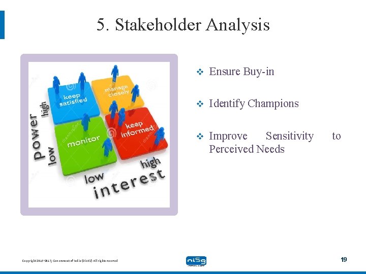 5. Stakeholder Analysis Copyright 2015 -2017, Government of India (Diet. Y) All rights reserved