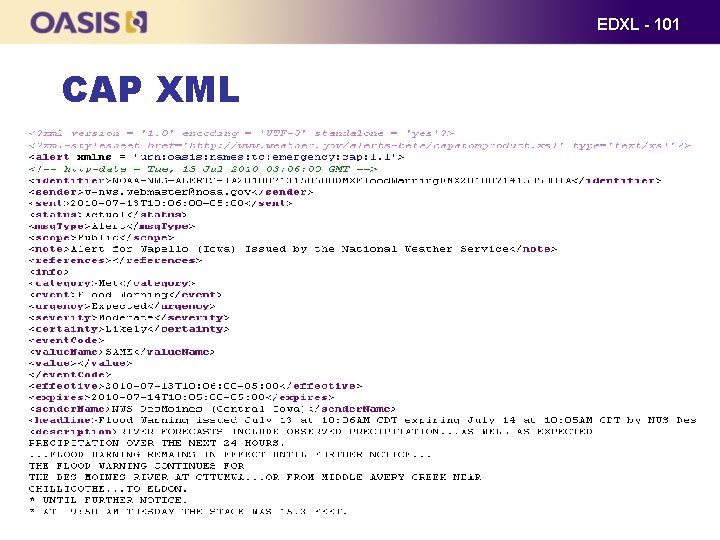 EDXL - 101 CAP XML 