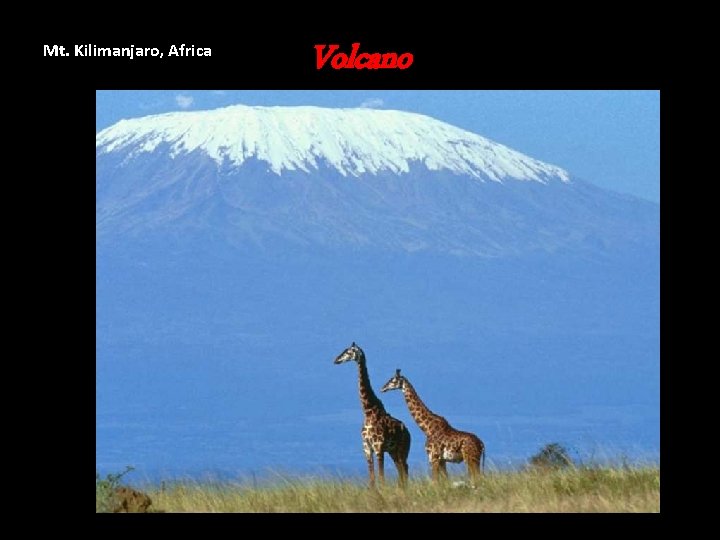 Mt. Kilimanjaro, Africa Volcano Mt. Kilimanjaro, Africa Volcano