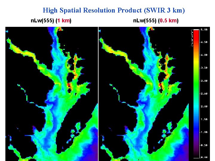 High Spatial Resolution Product (SWIR 3 km) n. Lw(555) (1 km) Menghua Wang, NOAA/NESDIS/ORA