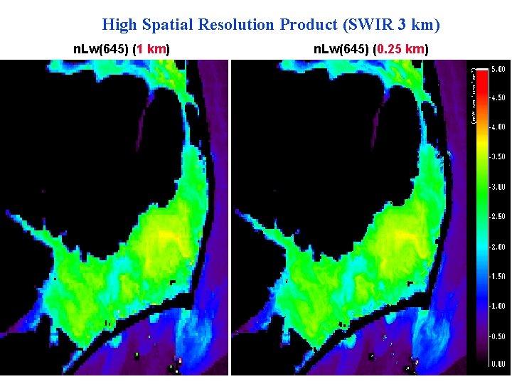 High Spatial Resolution Product (SWIR 3 km) n. Lw(645) (1 km) Menghua Wang, NOAA/NESDIS/ORA