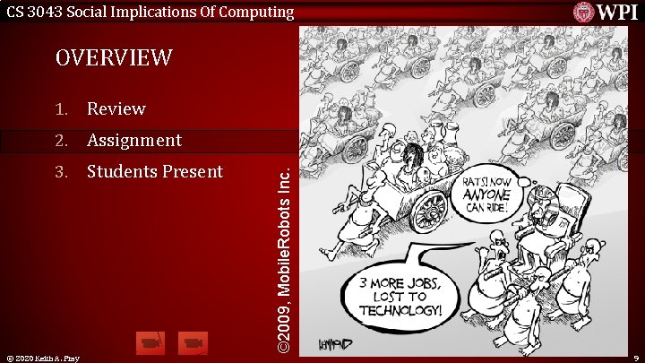 CS 3043 Social Implications Of Computing 1. Review 2. Assignment 3. Students Present ©