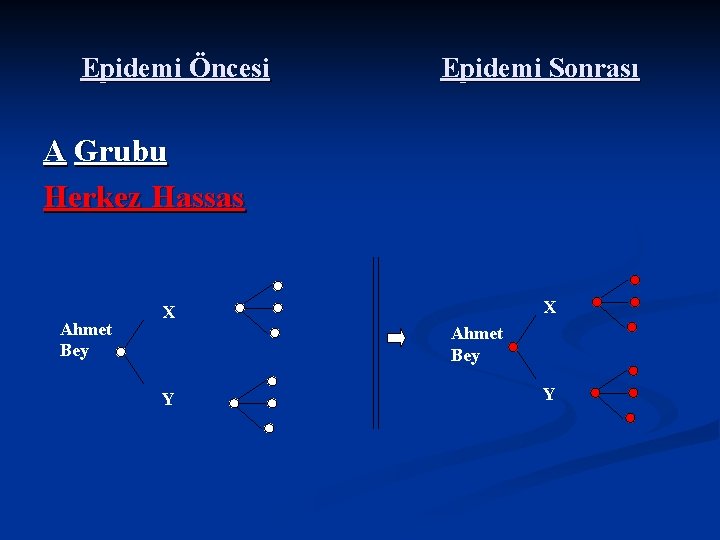 Epidemi Öncesi Epidemi Sonrası A Grubu Herkez Hassas Ahmet Bey X X Ahmet Bey