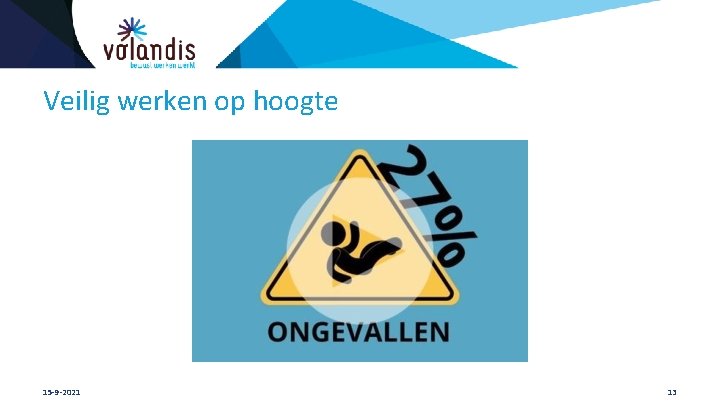 Veilig werken op hoogte 15 -9 -2021 13 